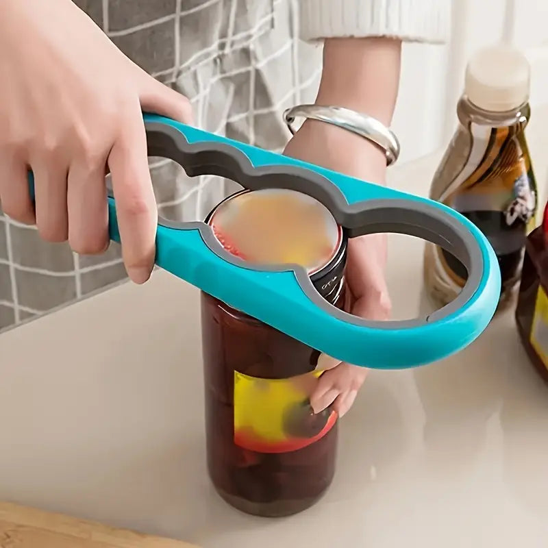Ergonomisk 4-i-1 Burköppnare