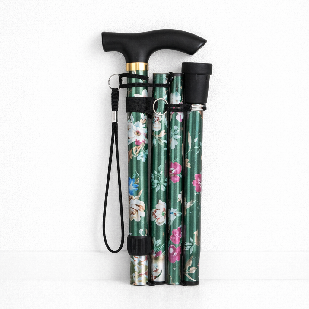 sammenklappelig stok med blomster