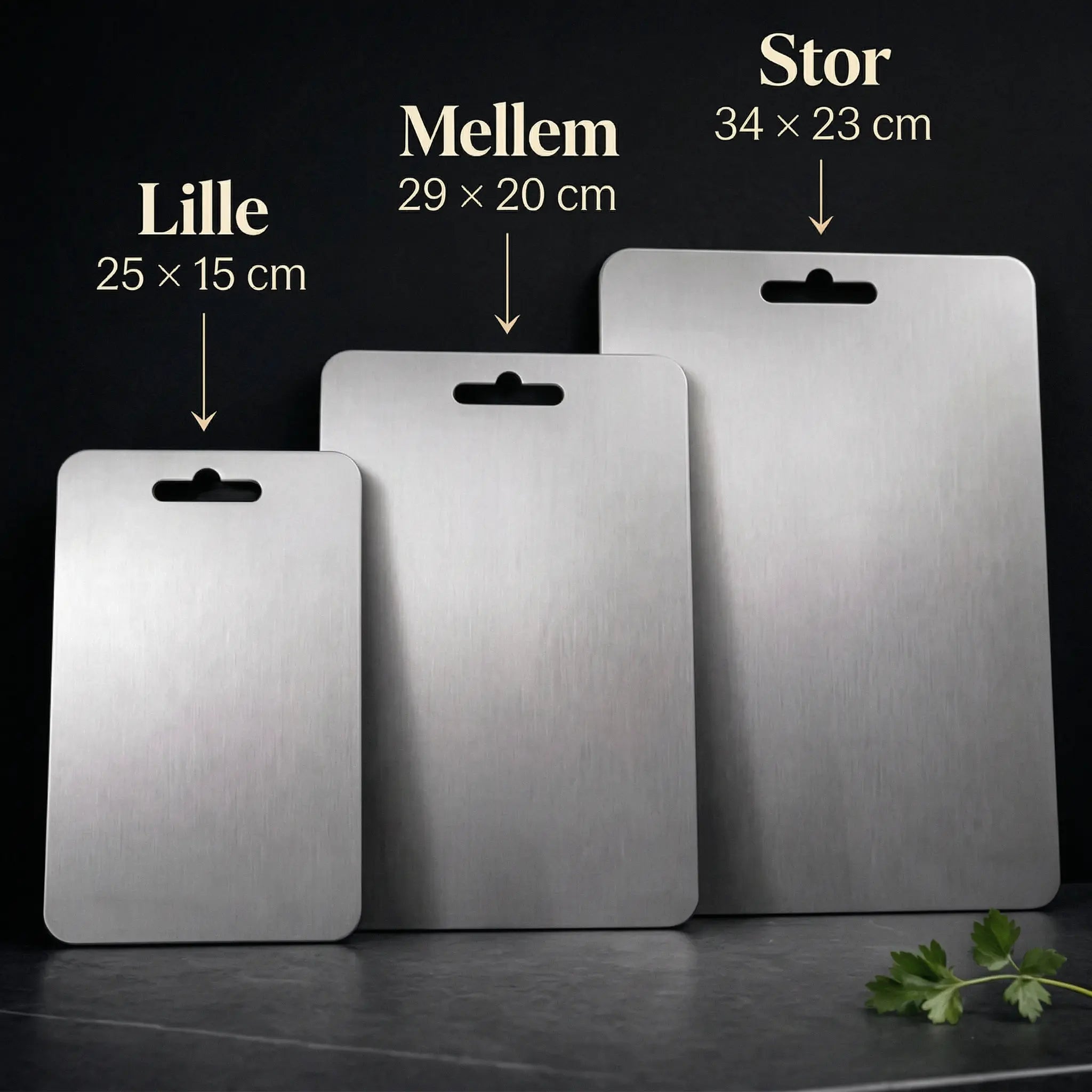 100 % skärbräda i titan 3-pack