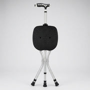 Käpp med sits och lampa | Svart