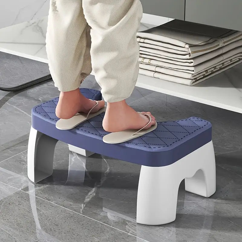Ergonomisk toalettpall – bättre komfort, blå