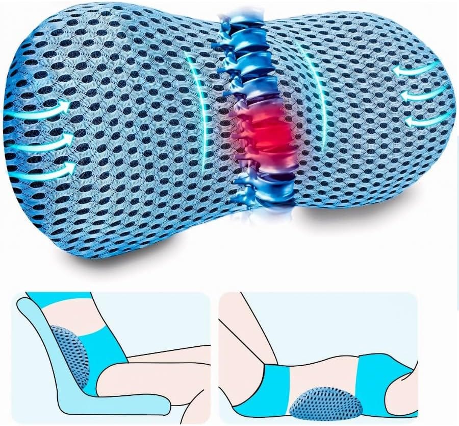 Ergonomisk rygg- och svankkudde med minneskum